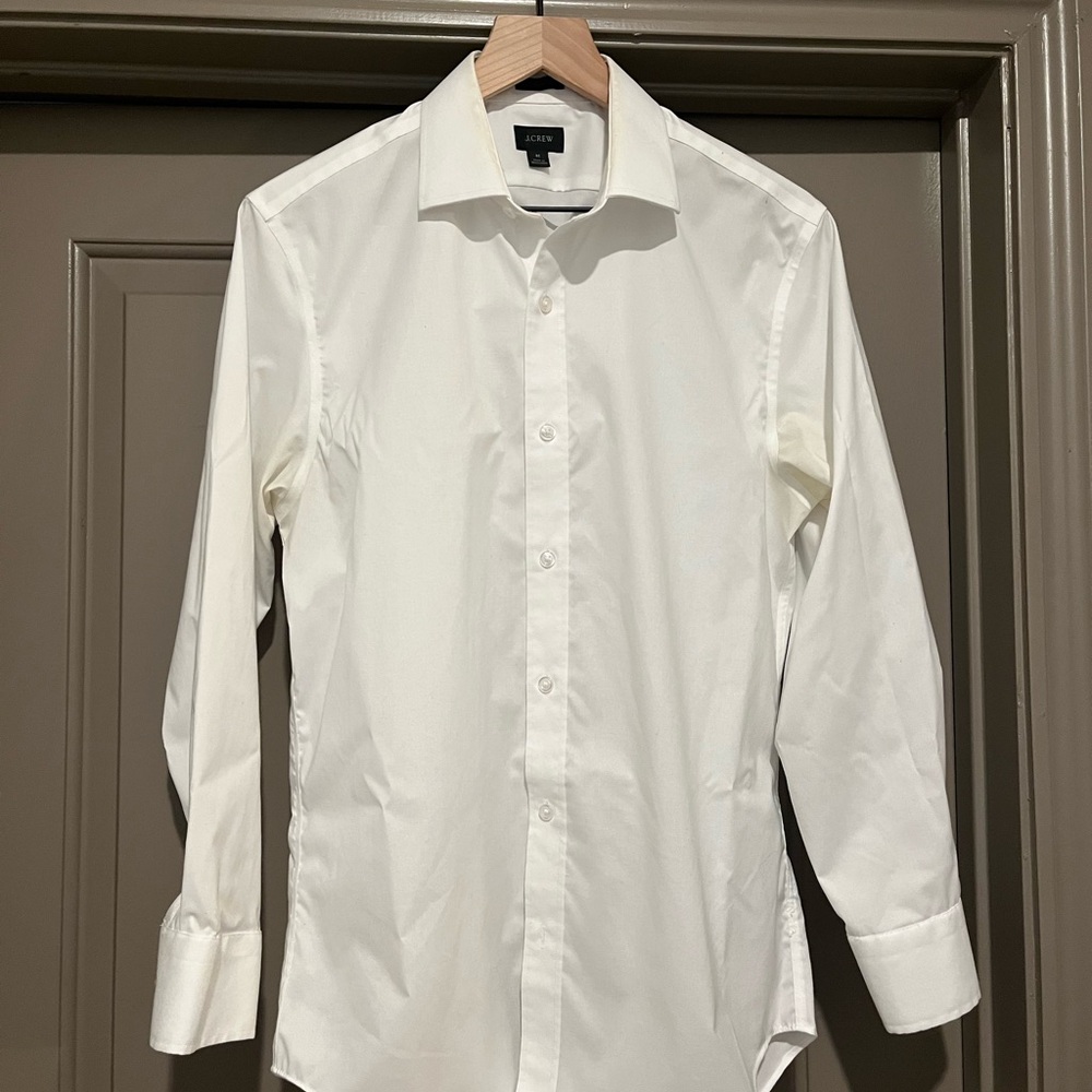 J. Crew Men's White Dress Shirt